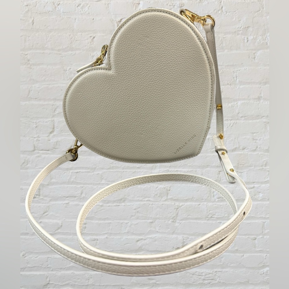 Liselle Kiss Harley Heart White Crossbody Bag